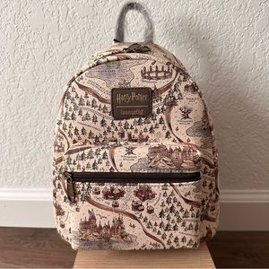 Harry Potter Hogwarts Map Loungefly Mini Backpack